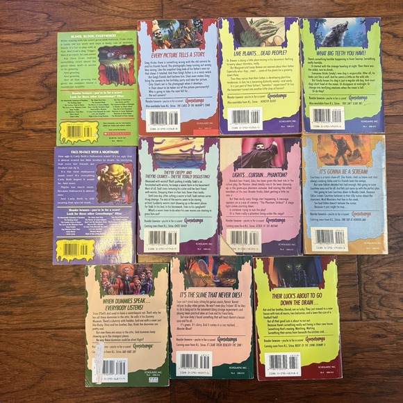 Vintage Goosebumps Book Lot 11 R.L. Stine Original 1990s Scholastic Horror Kids - Picture 2 of 5